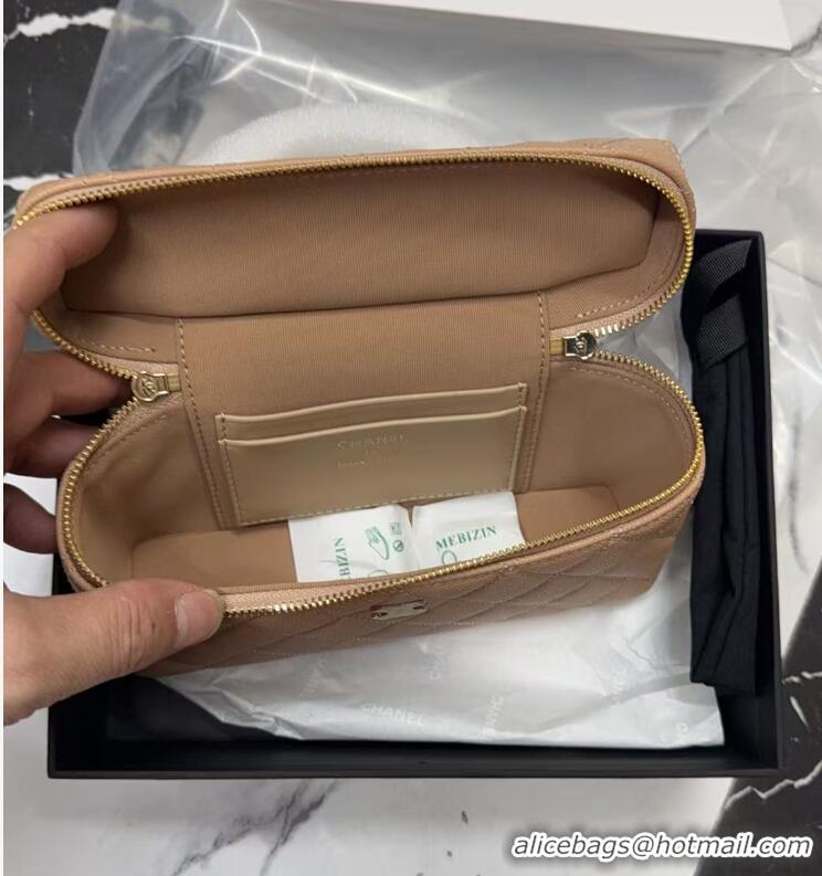 Super Quality Chanel Caviar Quilted Top Handle Slim Vanity With Chain AS9688 Dark Beige 2026
