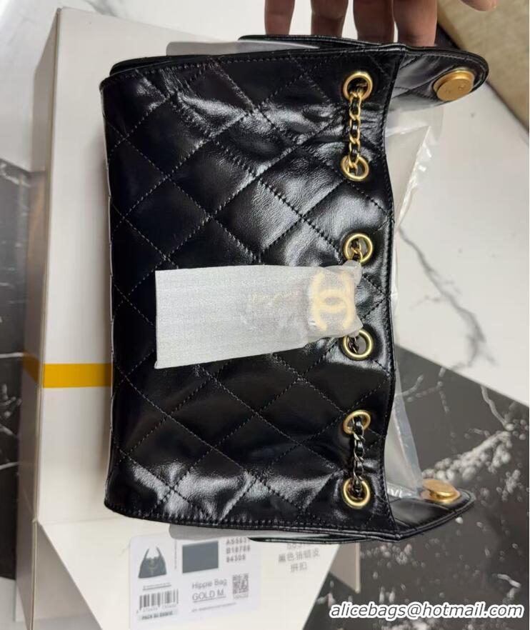 Grade Design Chanel 25 Mini Handbag in Shiny Calfskin AS5631 Black 2026 Top Quality