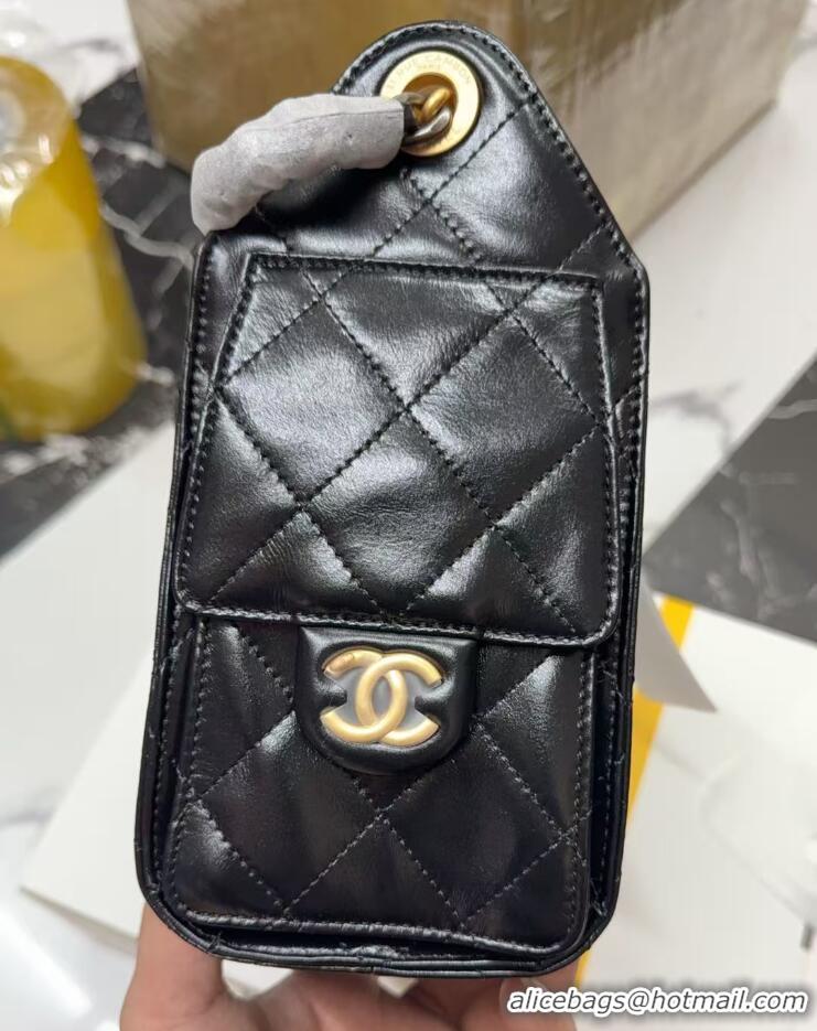 Grade Design Chanel 25 Mini Handbag in Shiny Calfskin AS5631 Black 2026 Top Quality