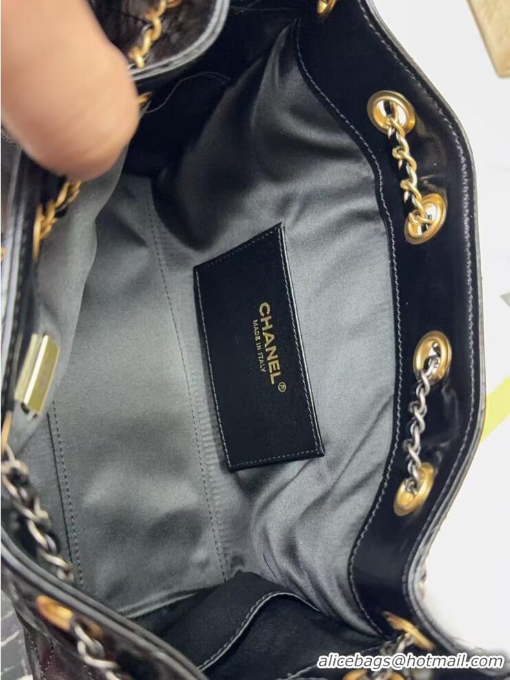 Grade Design Chanel 25 Mini Handbag in Shiny Calfskin AS5631 Black 2026 Top Quality