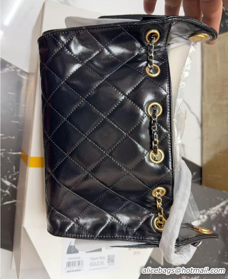 Grade Design Chanel 25 Mini Handbag in Shiny Calfskin AS5631 Black 2026 Top Quality