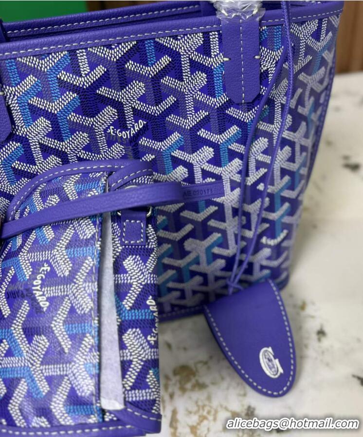Best Quality Goyard Anjou Saint Louis Tote Bag Mini G8003 Multicolored Blueberry Purple 2026