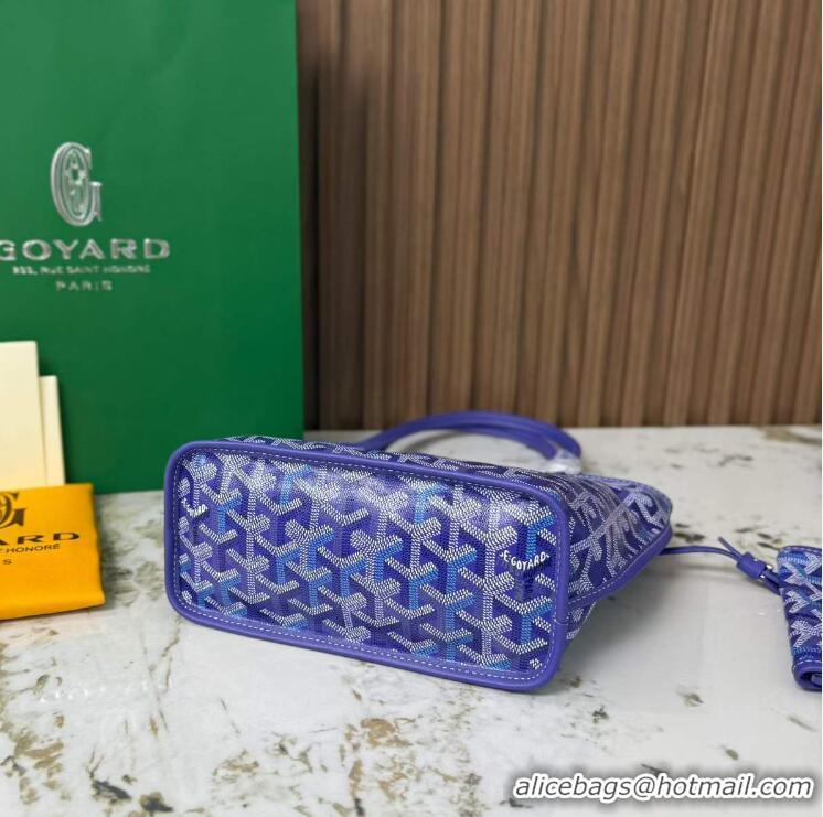 Best Quality Goyard Anjou Saint Louis Tote Bag Mini G8003 Multicolored Blueberry Purple 2026