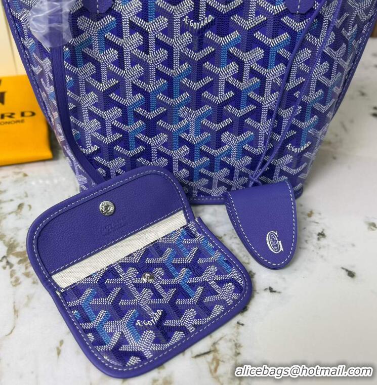 Best Quality Goyard Anjou Saint Louis Tote Bag Mini G8003 Multicolored Blueberry Purple 2026