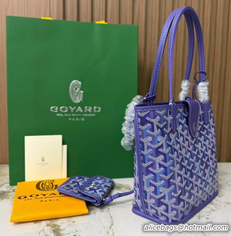 Best Quality Goyard Anjou Saint Louis Tote Bag Mini G8003 Multicolored Blueberry Purple 2026