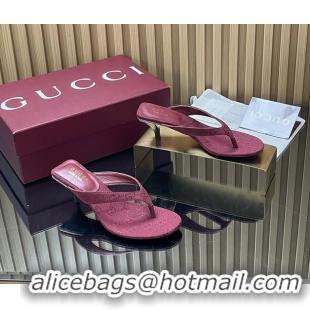 Unique Discount Gucci Vittoria Red GG Canvas Thong Sanals 55MM 6050403