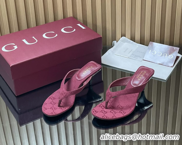 Unique Discount Gucci Vittoria Red GG Canvas Thong Sanals 55MM 6050403