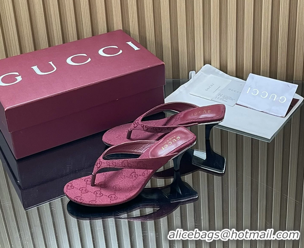 Unique Discount Gucci Vittoria Red GG Canvas Thong Sanals 55MM 6050403