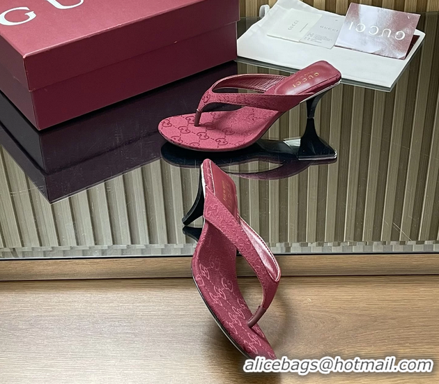 Unique Discount Gucci Vittoria Red GG Canvas Thong Sanals 55MM 6050403