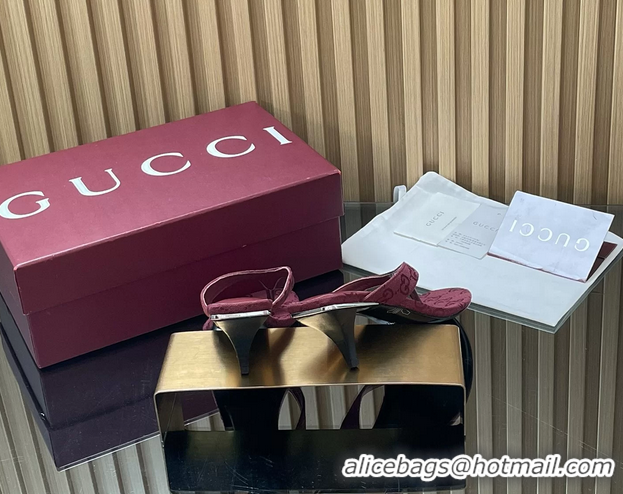 Unique Discount Gucci Vittoria Red GG Canvas Thong Sanals 55MM 6050403