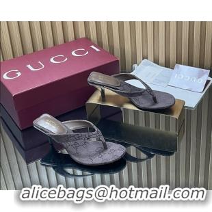 Shop Duplicate Gucci Vittoria Purple GG Canvas Thong Sanals 55MM 6050403