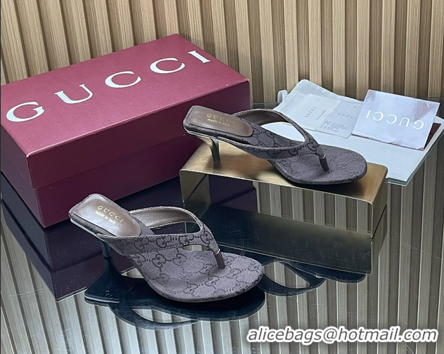 Shop Duplicate Gucci Vittoria Purple GG Canvas Thong Sanals 55MM 6050403