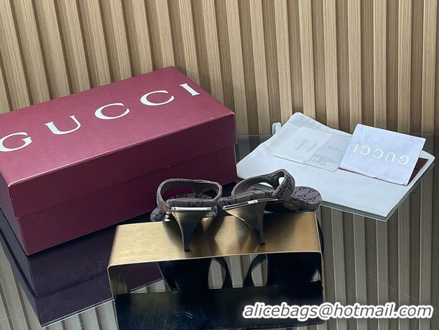 Shop Duplicate Gucci Vittoria Purple GG Canvas Thong Sanals 55MM 6050403