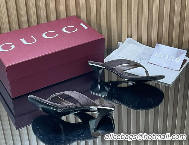Shop Duplicate Gucci Vittoria Purple GG Canvas Thong Sanals 55MM 6050403
