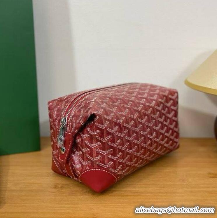 Buy Inexpensive Famous Brand Goyard Boeing 25 Travel Toilet Bag G8741 Red