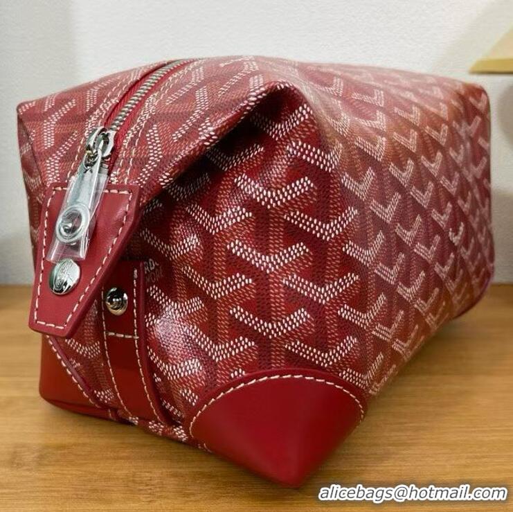 Buy Inexpensive Famous Brand Goyard Boeing 25 Travel Toilet Bag G8741 Red