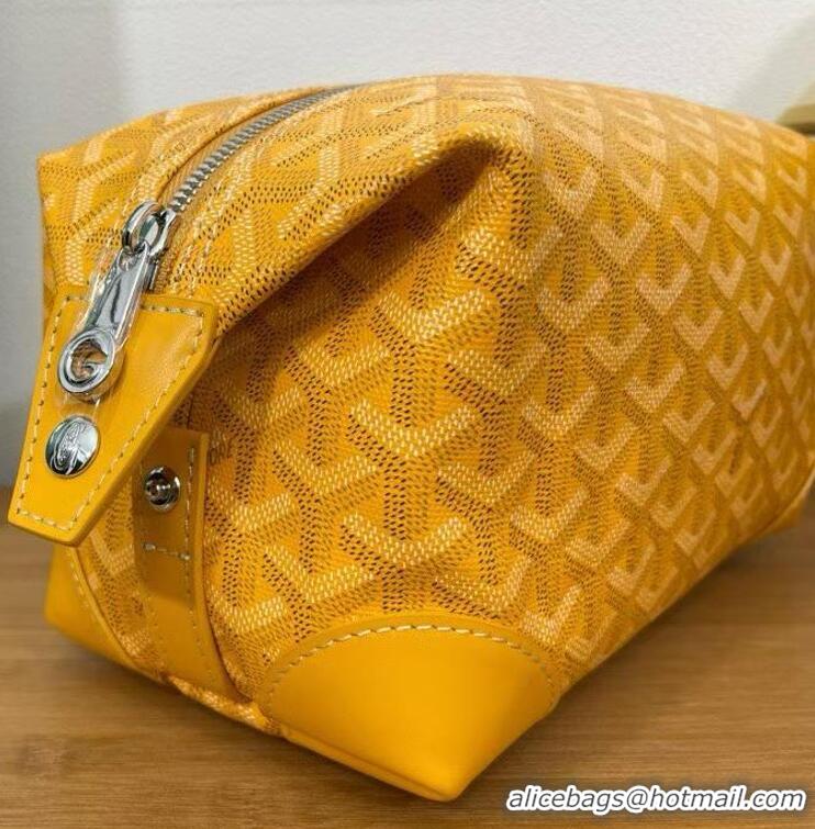 Promotional Famous Brand Goyard Boeing 25 Travel Toilet Bag G8741 Yellow