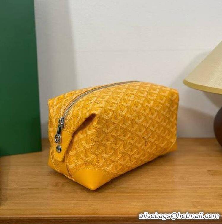 Promotional Famous Brand Goyard Boeing 25 Travel Toilet Bag G8741 Yellow
