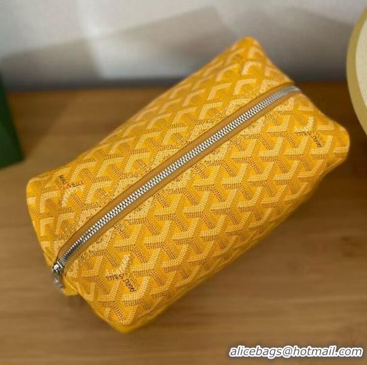 Promotional Famous Brand Goyard Boeing 25 Travel Toilet Bag G8741 Yellow