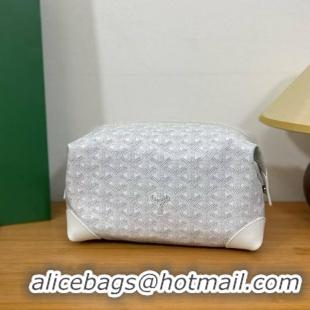 Well Crafted Famous Brand Goyard Boeing 25 Travel Toilet Bag G8741 White
