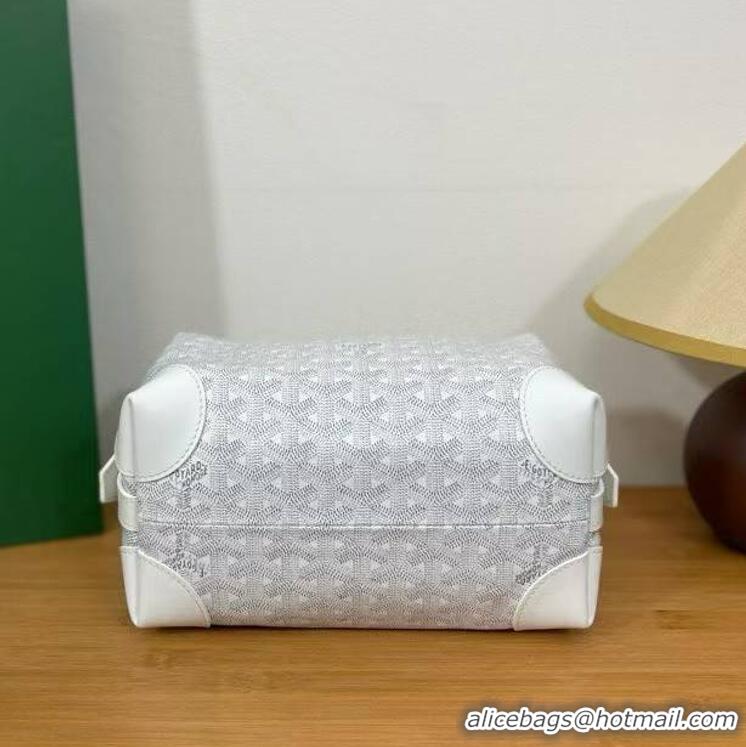 Well Crafted Famous Brand Goyard Boeing 25 Travel Toilet Bag G8741 White