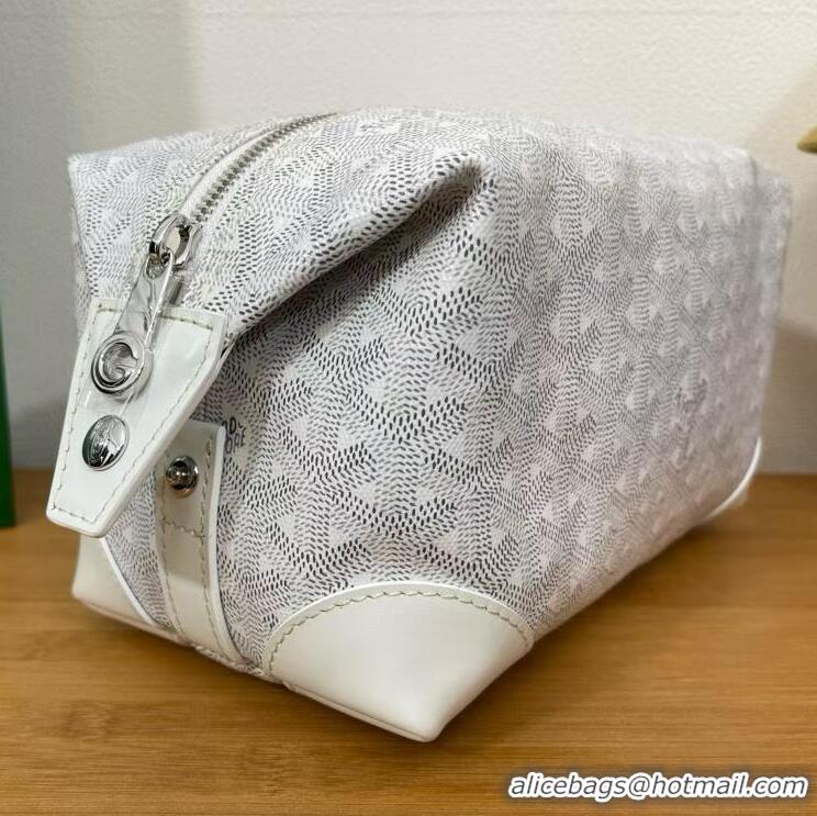 Well Crafted Famous Brand Goyard Boeing 25 Travel Toilet Bag G8741 White