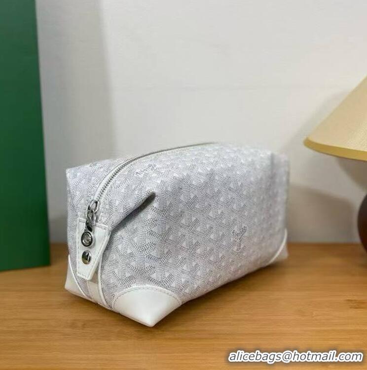 Well Crafted Famous Brand Goyard Boeing 25 Travel Toilet Bag G8741 White