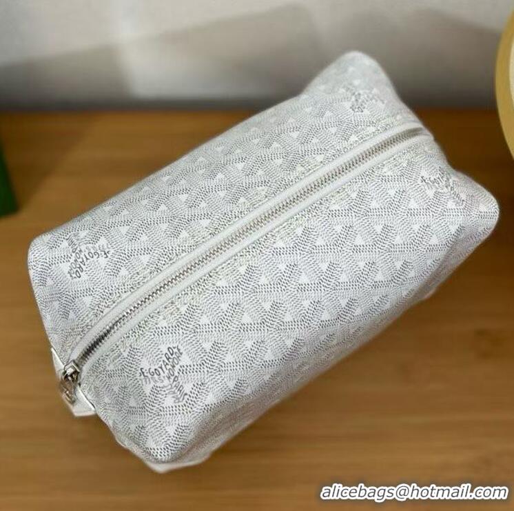 Well Crafted Famous Brand Goyard Boeing 25 Travel Toilet Bag G8741 White