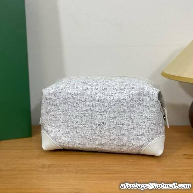 Well Crafted Famous Brand Goyard Boeing 25 Travel Toilet Bag G8741 White