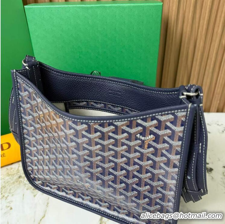 Luxury Cheap Goyard Musette Messenger Bag PM 8930 Navy Blue