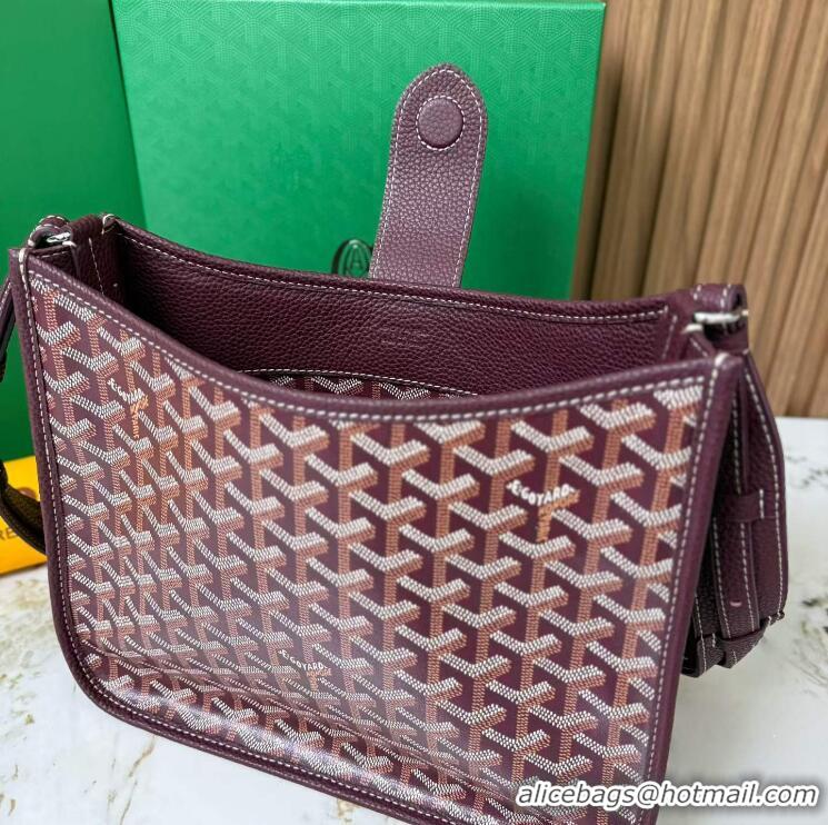 Luxury Discount Goyard Musette Messenger Bag PM 8930 Burgundy