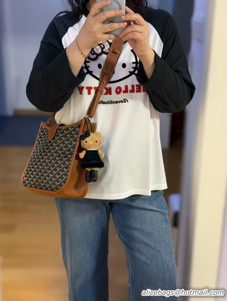 Top Quality Goyard Musette Messenger Bag PM 8930 Black And Tan