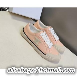 Hot Style Celine Alan Triomphe Sneakers Shoes Pink Canvas 6051106 Pink
