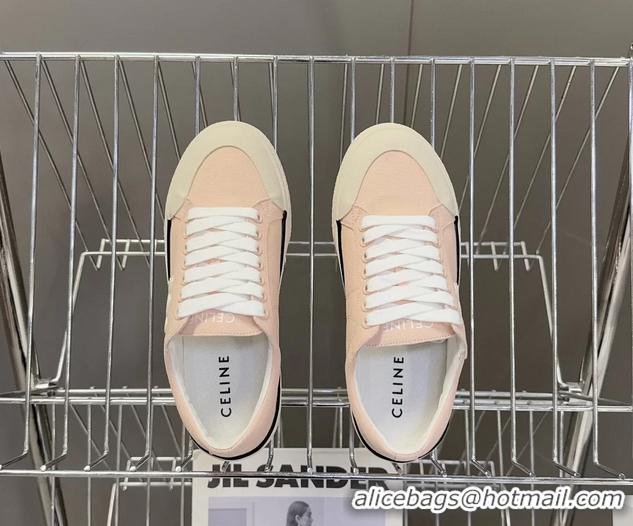 Hot Style Celine Alan Triomphe Sneakers Shoes Pink Canvas 6051106 Pink