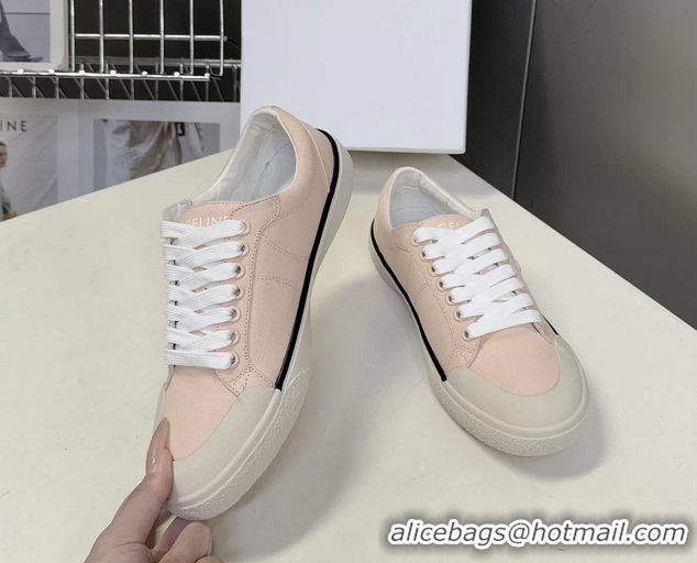 Hot Style Celine Alan Triomphe Sneakers Shoes Pink Canvas 6051106 Pink