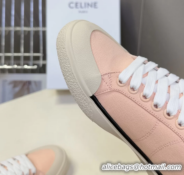 Hot Style Celine Alan Triomphe Sneakers Shoes Pink Canvas 6051106 Pink
