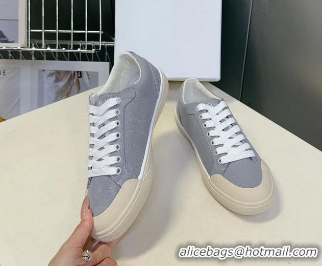 Classic Celine Alan Triomphe Sneakers Shoes Gray Canvas 6051106 Gray