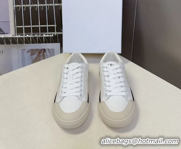 Original Cheap Celine Alan Triomphe Canvas Sneakers 6051108 White