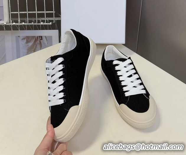 Buy Duplicate Celine Alan Triomphe Canvas Sneakers 6051108 Black