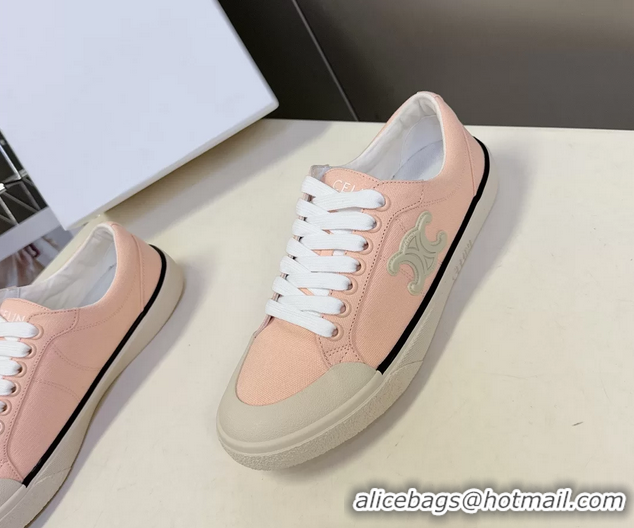 Stylish Celine Alan Triomphe Canvas Sneakers 6051108 Pink