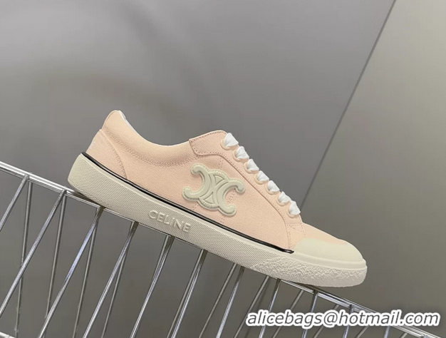 Stylish Celine Alan Triomphe Canvas Sneakers 6051108 Pink
