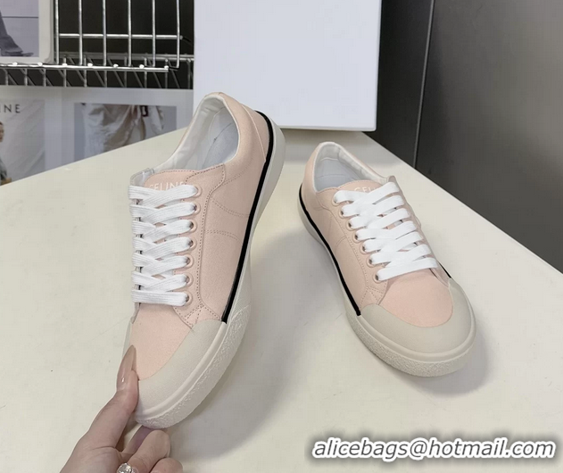 Stylish Celine Alan Triomphe Canvas Sneakers 6051108 Pink