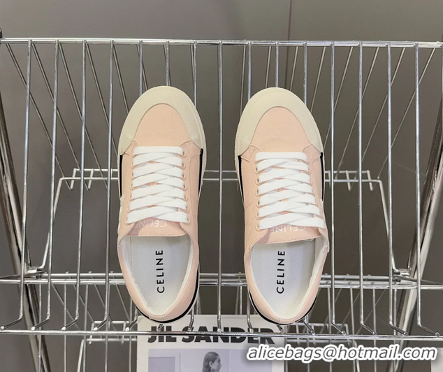 Stylish Celine Alan Triomphe Canvas Sneakers 6051108 Pink