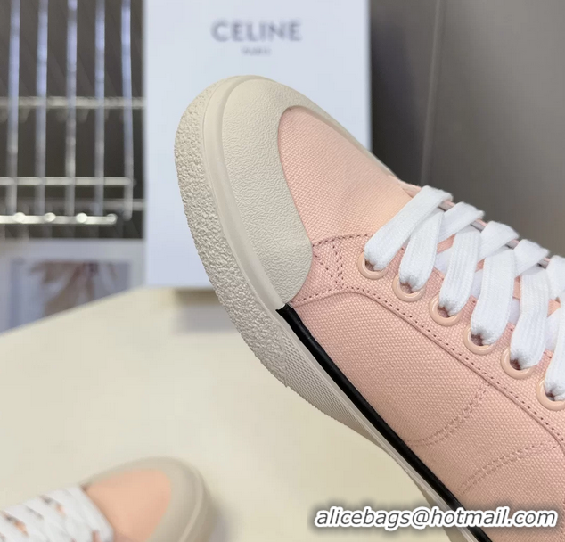 Stylish Celine Alan Triomphe Canvas Sneakers 6051108 Pink