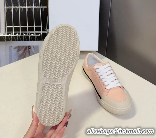 Stylish Celine Alan Triomphe Canvas Sneakers 6051108 Pink