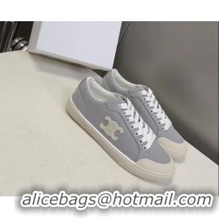 Top Quality Celine Alan Triomphe Canvas Sneakers 6051108 Gray