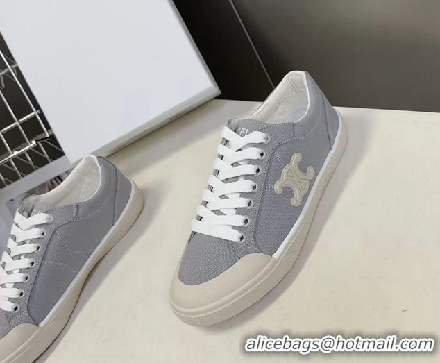 Top Quality Celine Alan Triomphe Canvas Sneakers 6051108 Gray