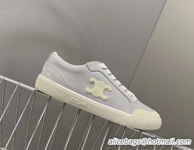 Top Quality Celine Alan Triomphe Canvas Sneakers 6051108 Gray