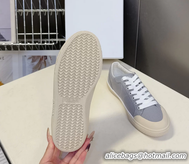 Top Quality Celine Alan Triomphe Canvas Sneakers 6051108 Gray