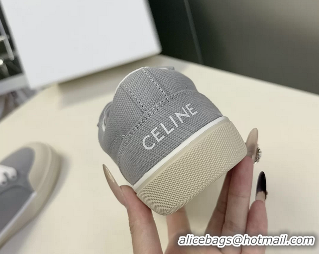 Top Quality Celine Alan Triomphe Canvas Sneakers 6051108 Gray